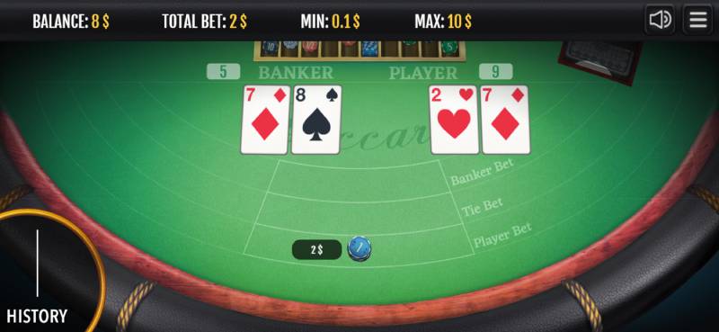 Canh bài Baccarat