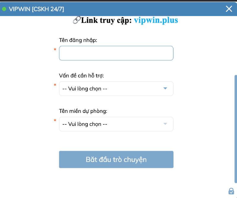 Hỗ trợ qua trang web chính thức của VIN777