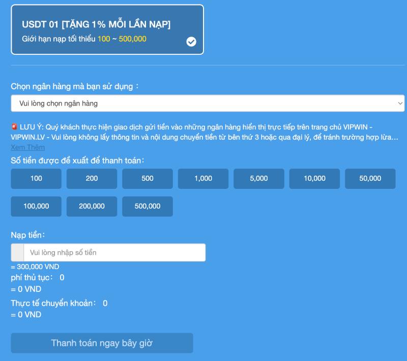 Hướng Dẫn Nạp Tiền VIN777 Vào Tài Khoản Ngay Chỉ 2 Phút 4 nap vin777 USDT